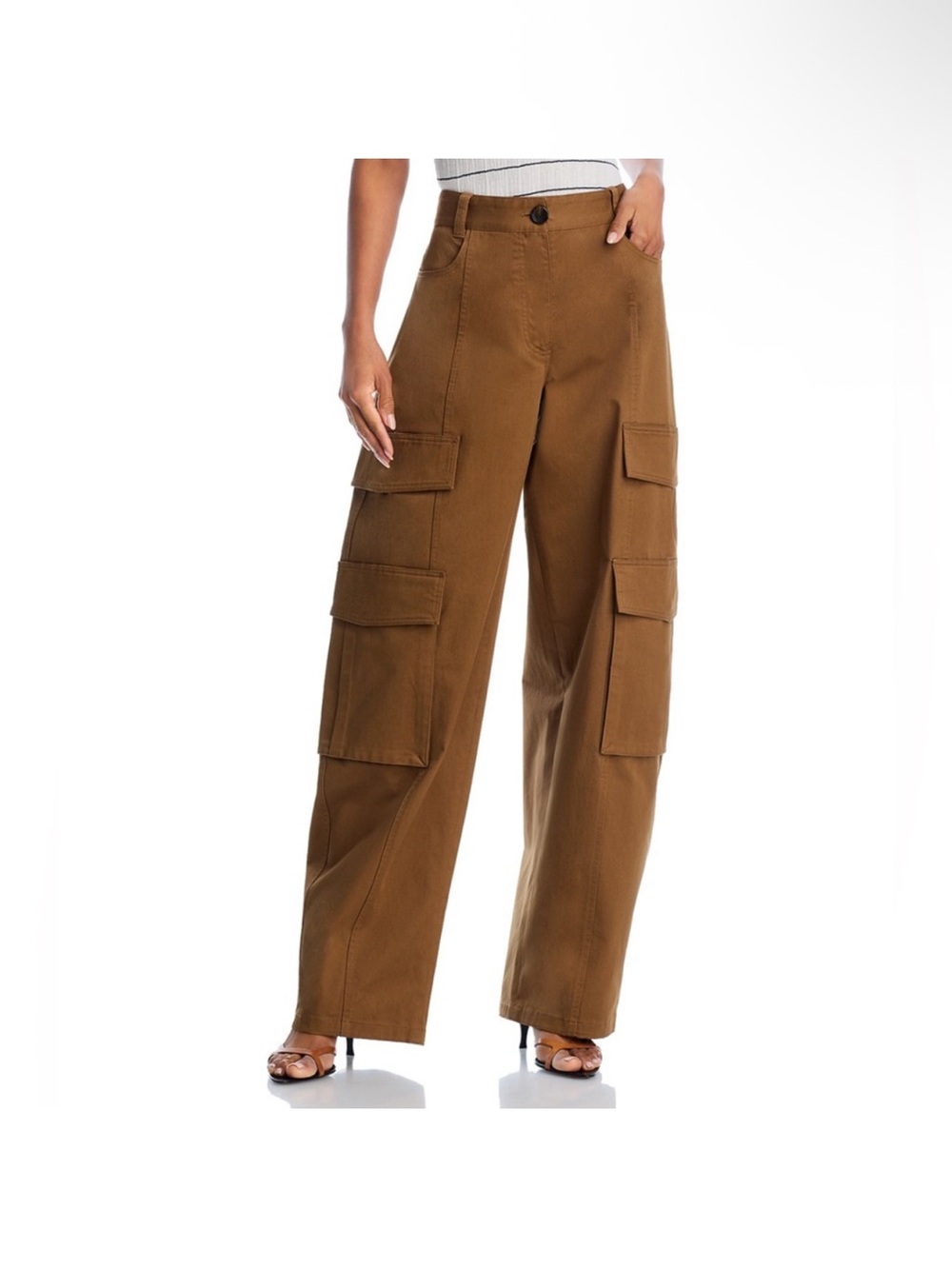 A.L.C. Barrel-Leg Cargo Pants in Brown - Picture 2 of 7